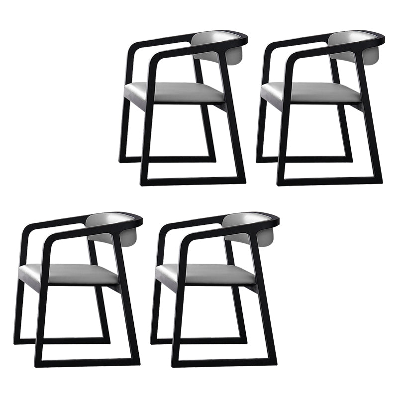 Chaises traditionnelles en bois de frêne massif, ensemble de chaises de cuisine et de salle à manger à dossier ouvert