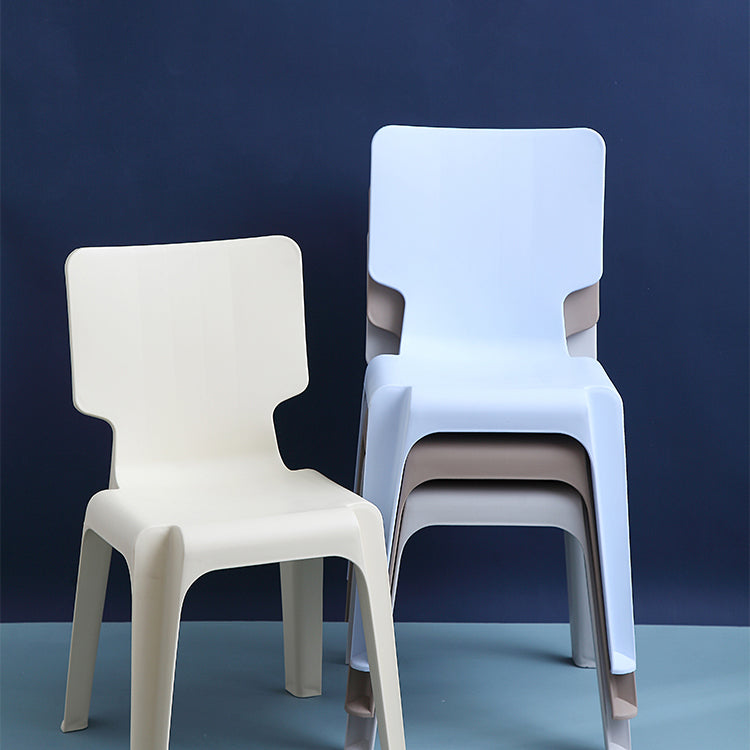 Eigentijdse stijl plastic eetwarmeloze stoel stevige achterste eetstoelen voor thuis