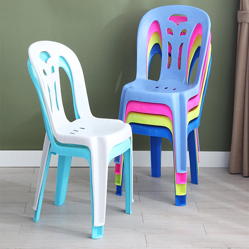 Sillas apilables plásticas contemporáneas del lado trasero del listón de la silla sin brazos para el hogar