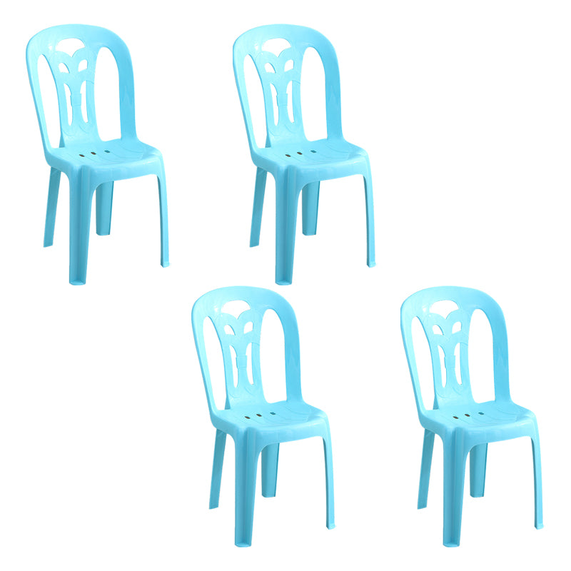 Sillas apilables plásticas contemporáneas del lado trasero del listón de la silla sin brazos para el hogar