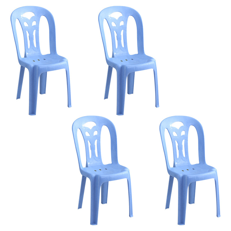 Sillas apilables plásticas contemporáneas del lado trasero del listón de la silla sin brazos para el hogar