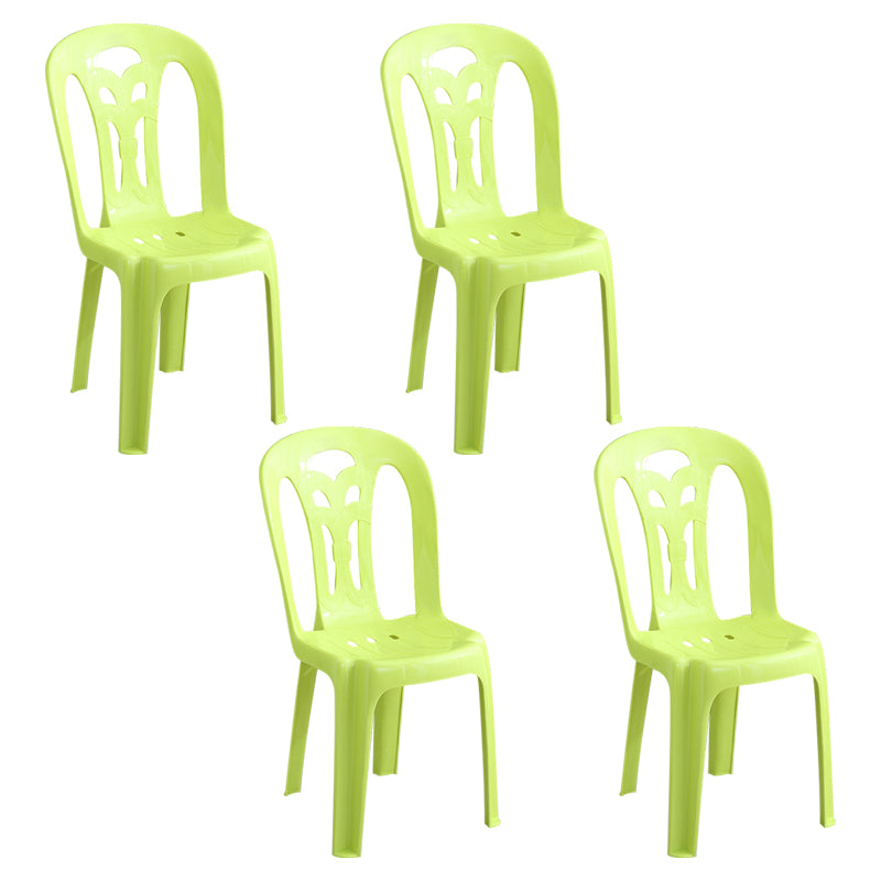 Sillas apilables plásticas contemporáneas del lado trasero del listón de la silla sin brazos para el hogar