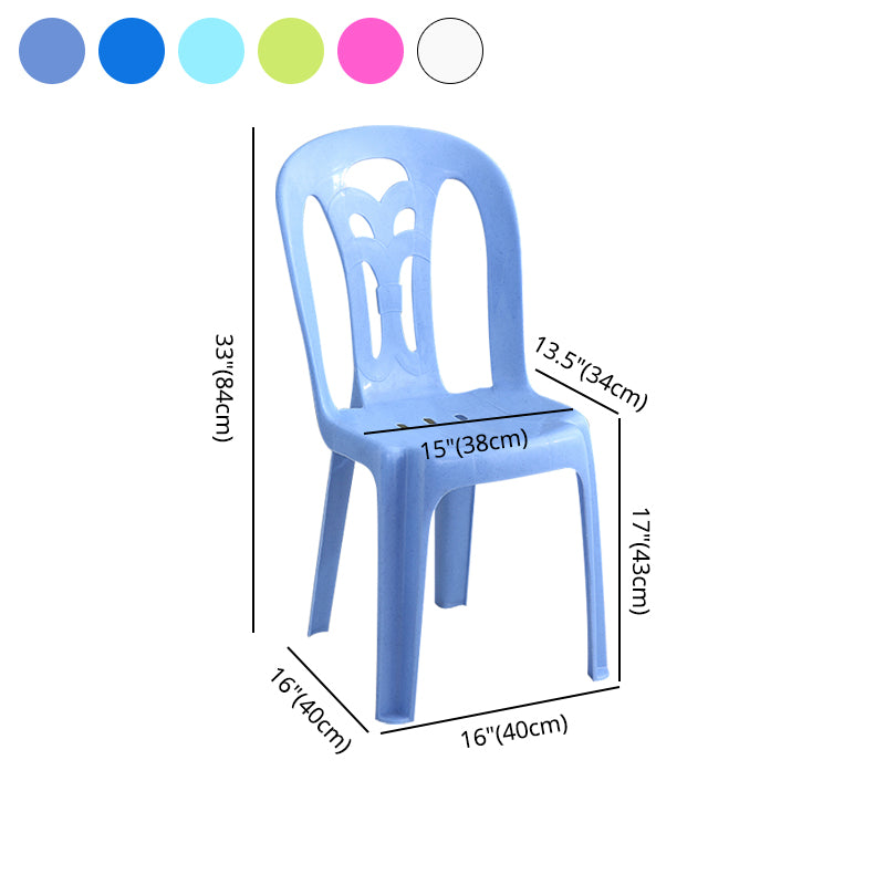 Sillas apilables plásticas contemporáneas del lado trasero del listón de la silla sin brazos para el hogar