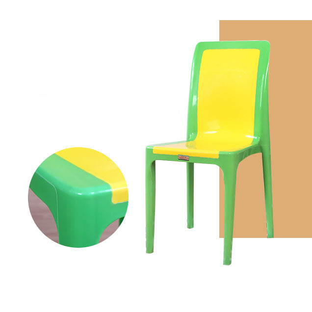 Silla de comedor de estilo moderno, cocina de plástico, silla lateral sin brazos