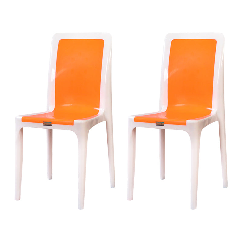 Silla de comedor de estilo moderno, cocina de plástico, silla lateral sin brazos