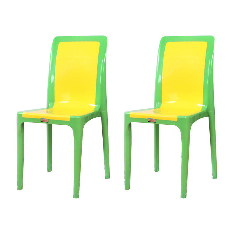 Silla de comedor de estilo moderno, cocina de plástico, silla lateral sin brazos