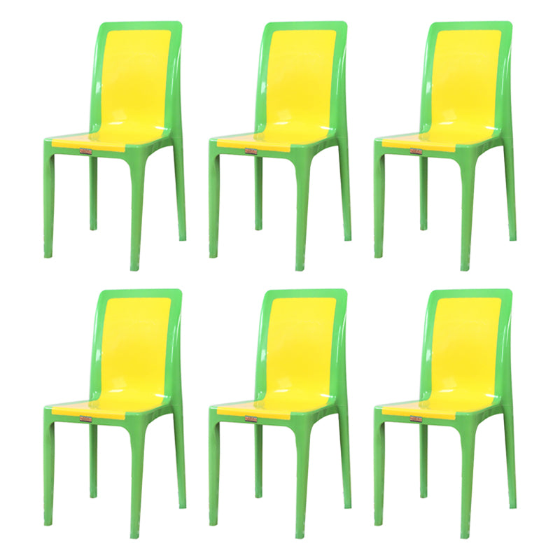 Silla de comedor de estilo moderno, cocina de plástico, silla lateral sin brazos