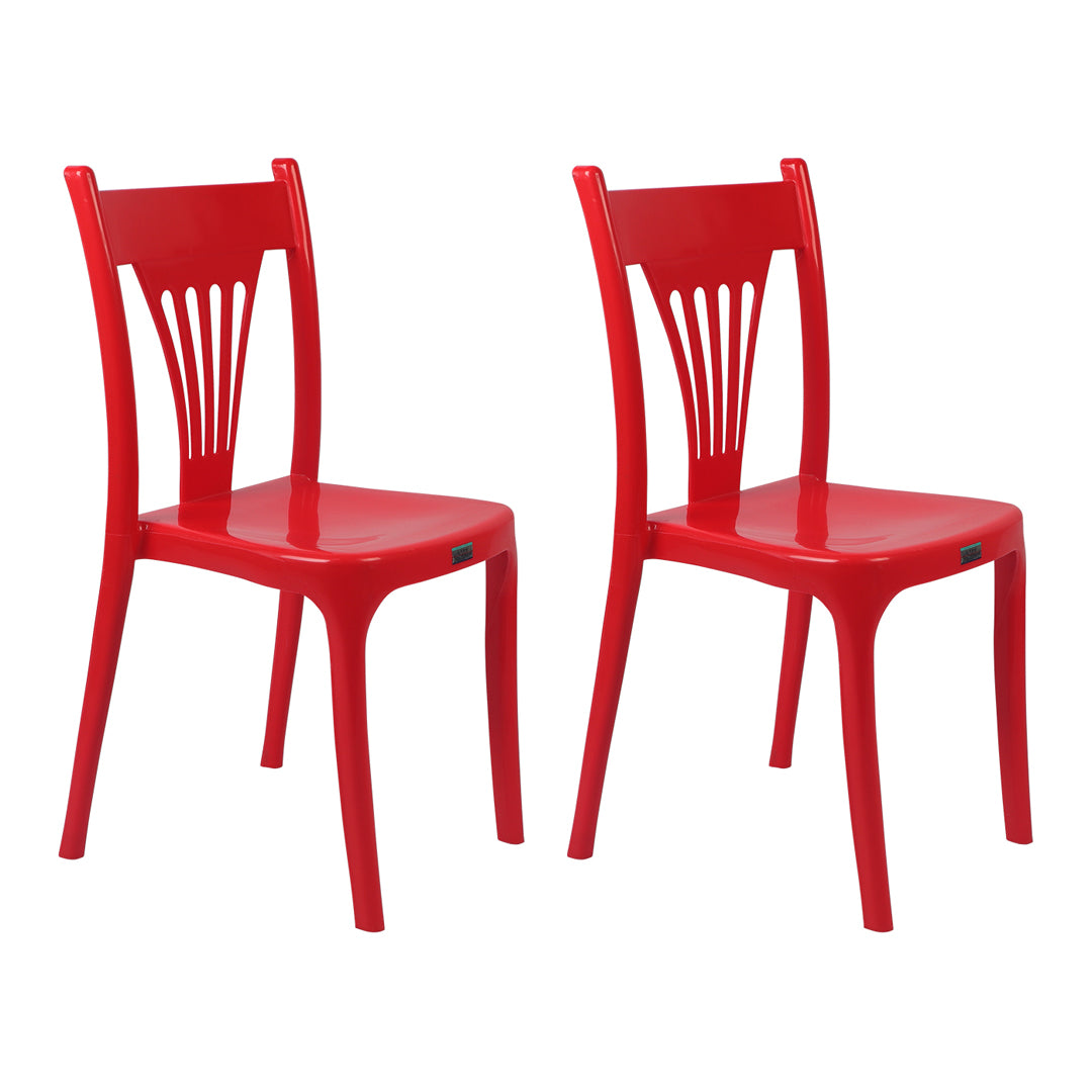 Chaise de salle à manger en plastique de style contemporain, sans accoudoirs, avec dossier à lattes, chaises empilables pour la maison