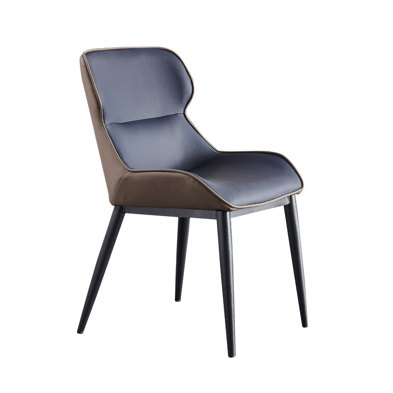 Sillas de comedor tapizadas de estilo minimalista, sin brazos, Wingback Parsons, silla individual (juego de 1)