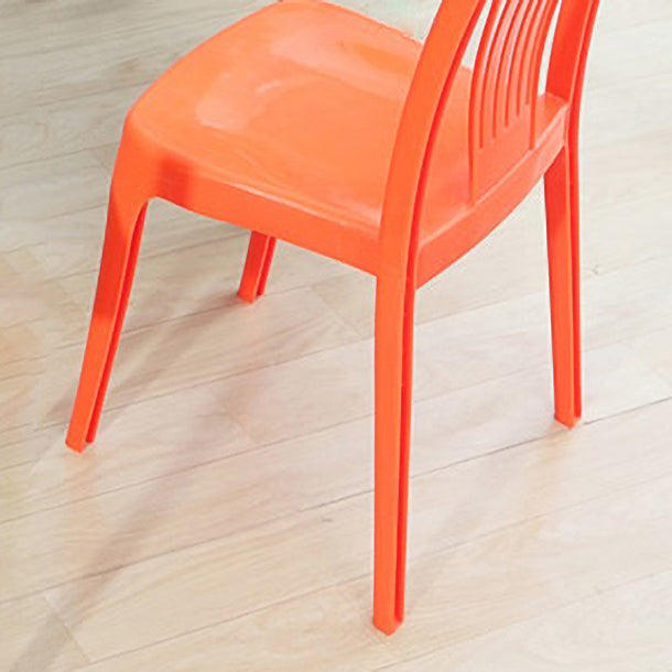 Sillas de comedor de estilo nórdico, sillas laterales de plástico sin brazos para cocina (juego de 4)