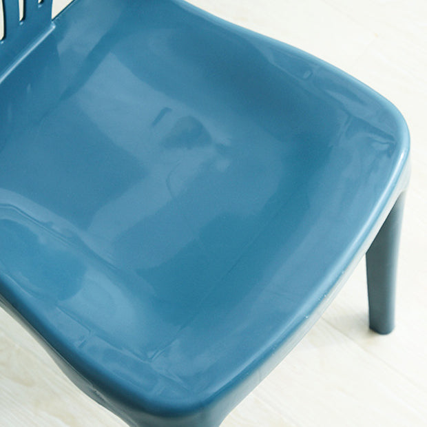 Sillas de comedor de estilo nórdico, silla auxiliar de plástico sin brazos para cocina (juego de 4)