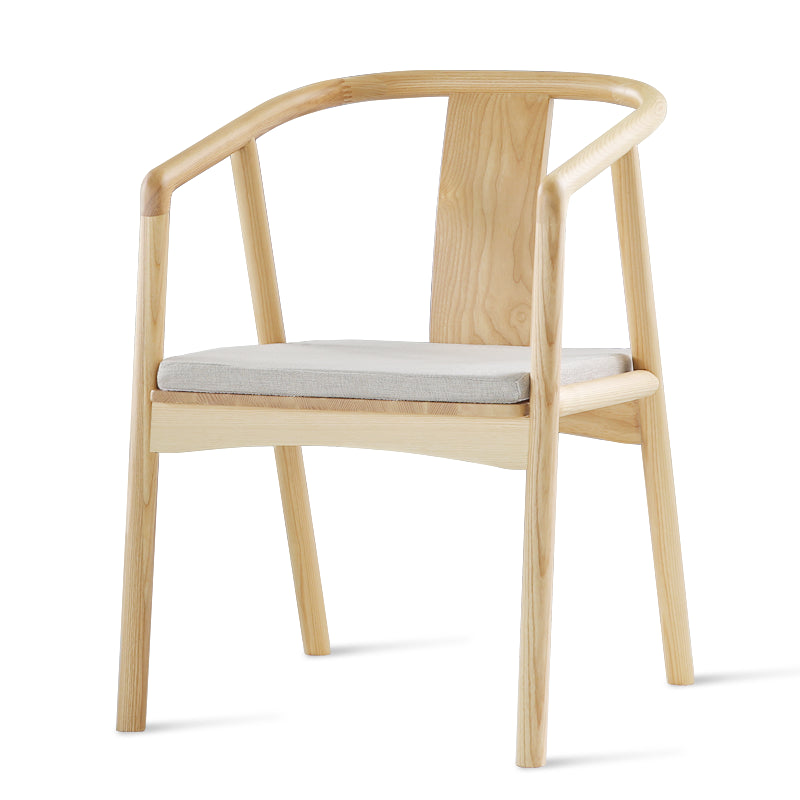 Chaise simple de bras arrière de latte de cuisine de chaises en bois de frêne de style traditionnel