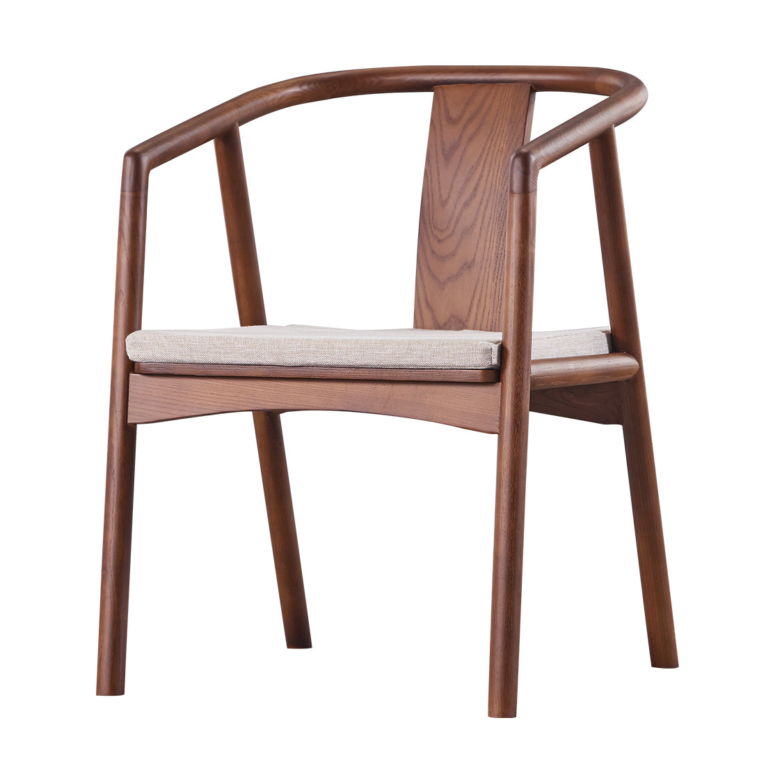 Chaise simple de bras arrière de latte de cuisine de chaises en bois de frêne de style traditionnel