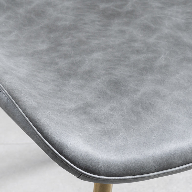 Chaise d'appoint scandinave en cuir avec finition mate et dossier à oreilles (Ensemble de 2)