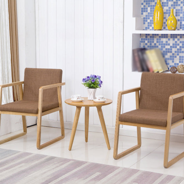 Les fauteuils de salle à manger en bois contemporains ont rembourré la chaise latérale de salle à manger en tissu pour le restaurant