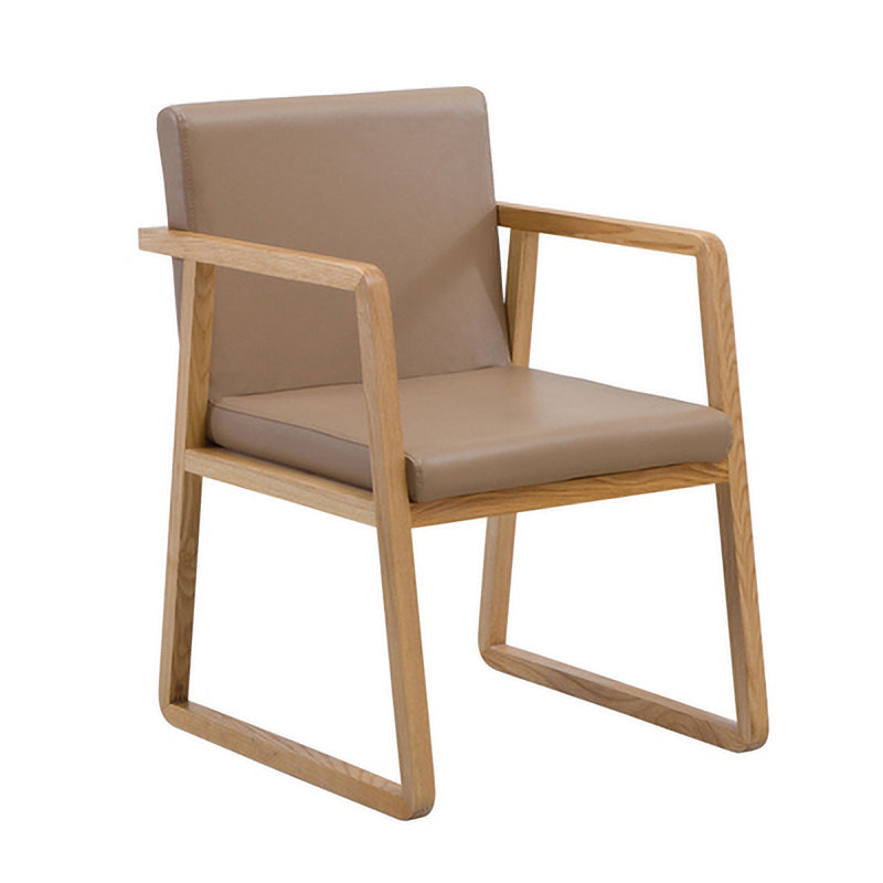 Les fauteuils de salle à manger en bois contemporains ont rembourré la chaise latérale de salle à manger en tissu pour le restaurant
