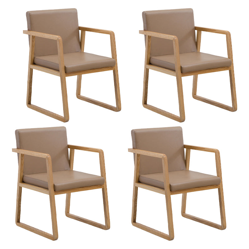 Les fauteuils de salle à manger en bois contemporains ont rembourré la chaise latérale de salle à manger en tissu pour le restaurant