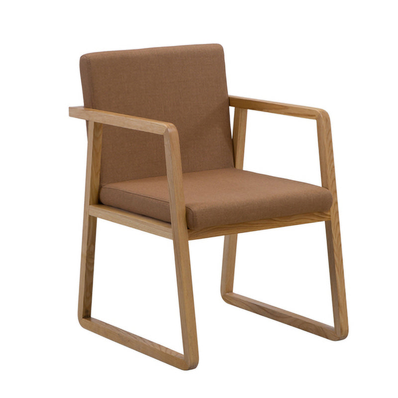 Les fauteuils de salle à manger en bois contemporains ont rembourré la chaise latérale de salle à manger en tissu pour le restaurant