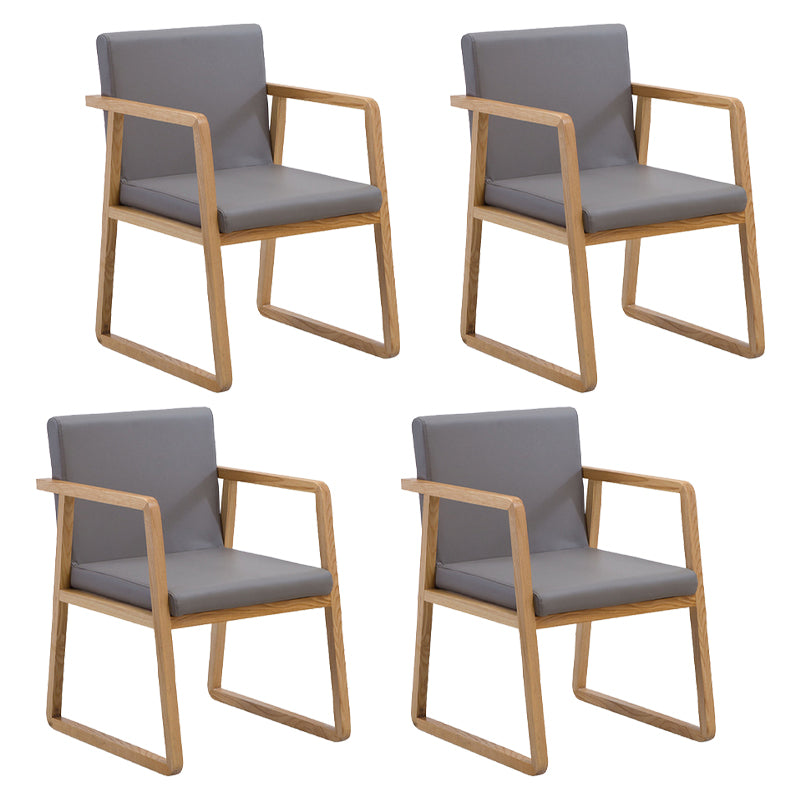 Les fauteuils de salle à manger en bois contemporains ont rembourré la chaise latérale de salle à manger en tissu pour le restaurant