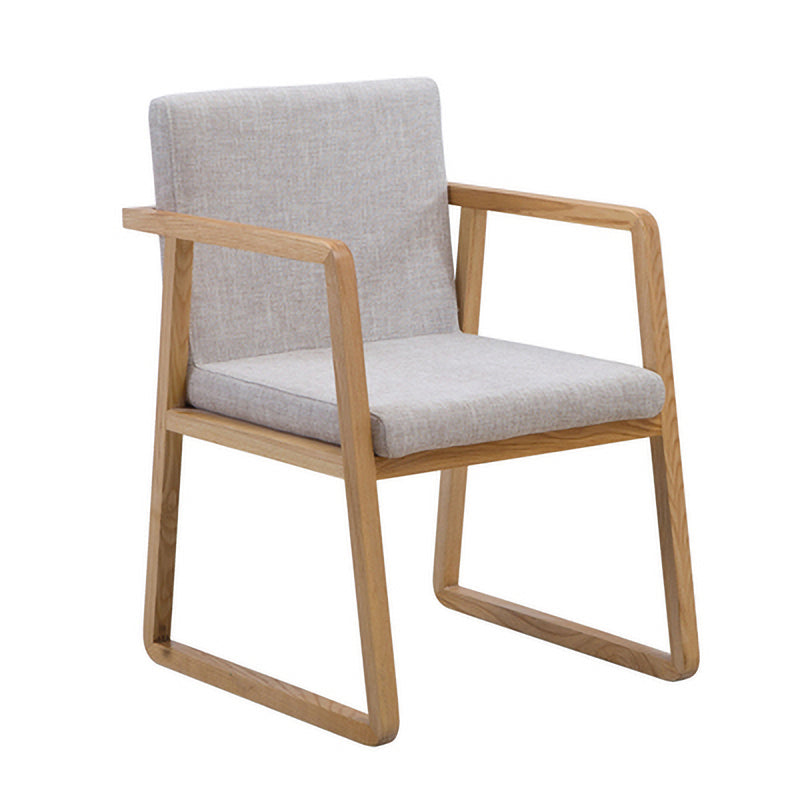 Les fauteuils de salle à manger en bois contemporains ont rembourré la chaise latérale de salle à manger en tissu pour le restaurant
