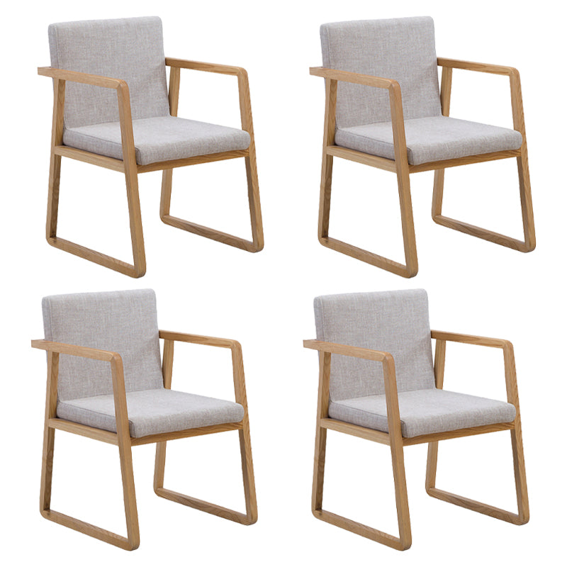 Les fauteuils de salle à manger en bois contemporains ont rembourré la chaise latérale de salle à manger en tissu pour le restaurant
