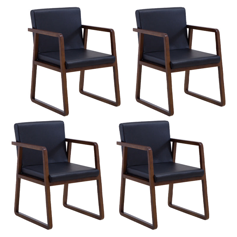 Les fauteuils de salle à manger en bois contemporains ont rembourré la chaise latérale de salle à manger en tissu pour le restaurant