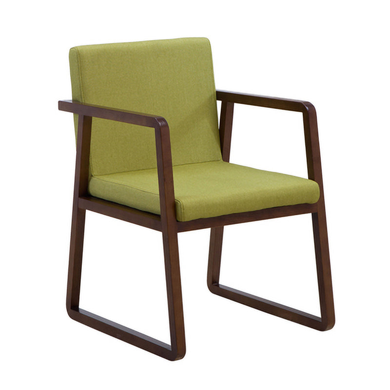 Les fauteuils de salle à manger en bois contemporains ont rembourré la chaise latérale de salle à manger en tissu pour le restaurant