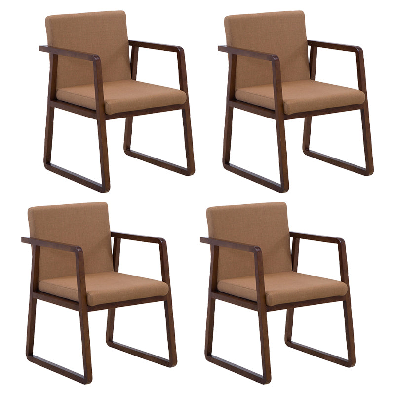 Les fauteuils de salle à manger en bois contemporains ont rembourré la chaise latérale de salle à manger en tissu pour le restaurant