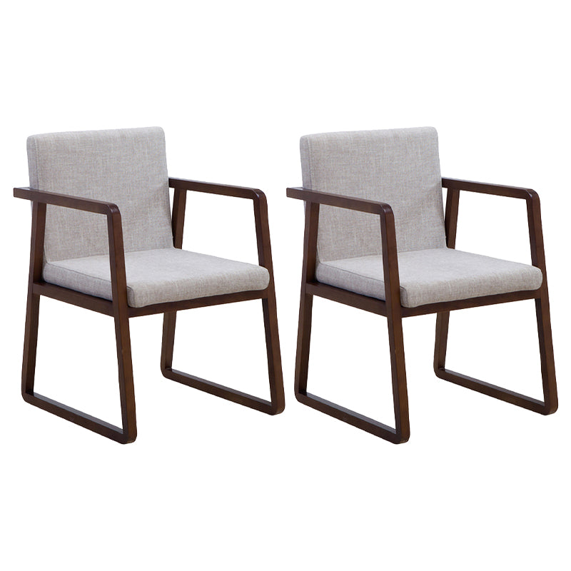 Les fauteuils de salle à manger en bois contemporains ont rembourré la chaise latérale de salle à manger en tissu pour le restaurant