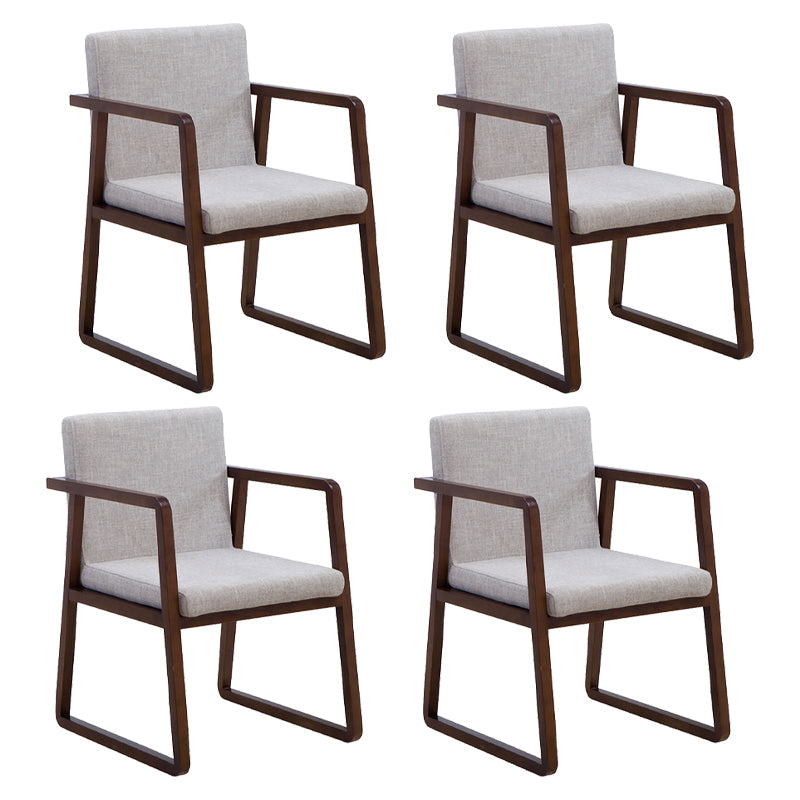 Les fauteuils de salle à manger en bois contemporains ont rembourré la chaise latérale de salle à manger en tissu pour le restaurant