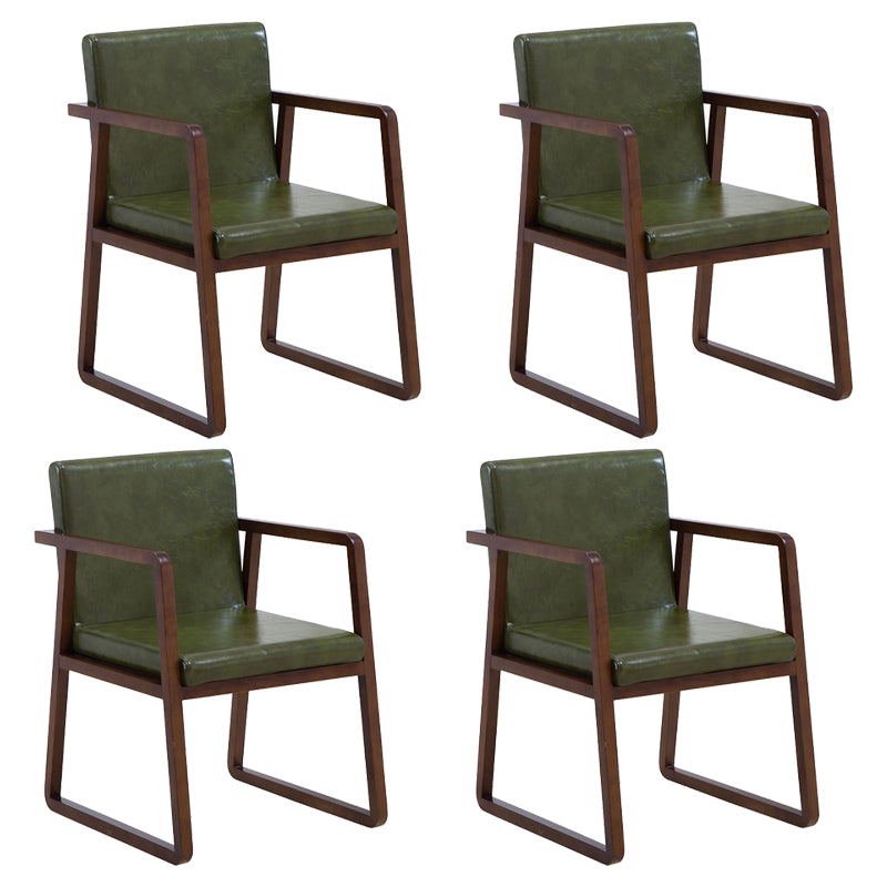 Les fauteuils de salle à manger en bois contemporains ont rembourré la chaise latérale de salle à manger en tissu pour le restaurant