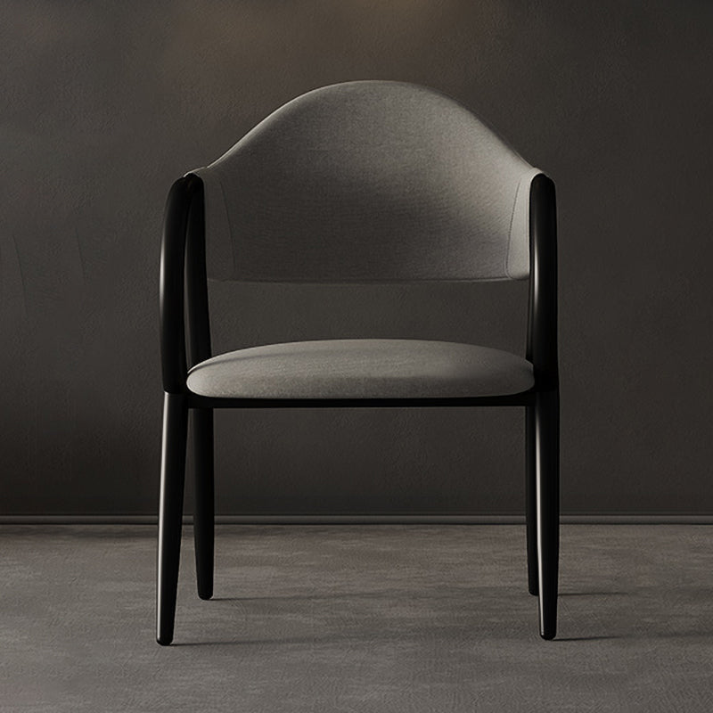 Fauteuil de restaurant en cuir industriel, chaise de salle à manger à dossier ouvert avec pieds en métal