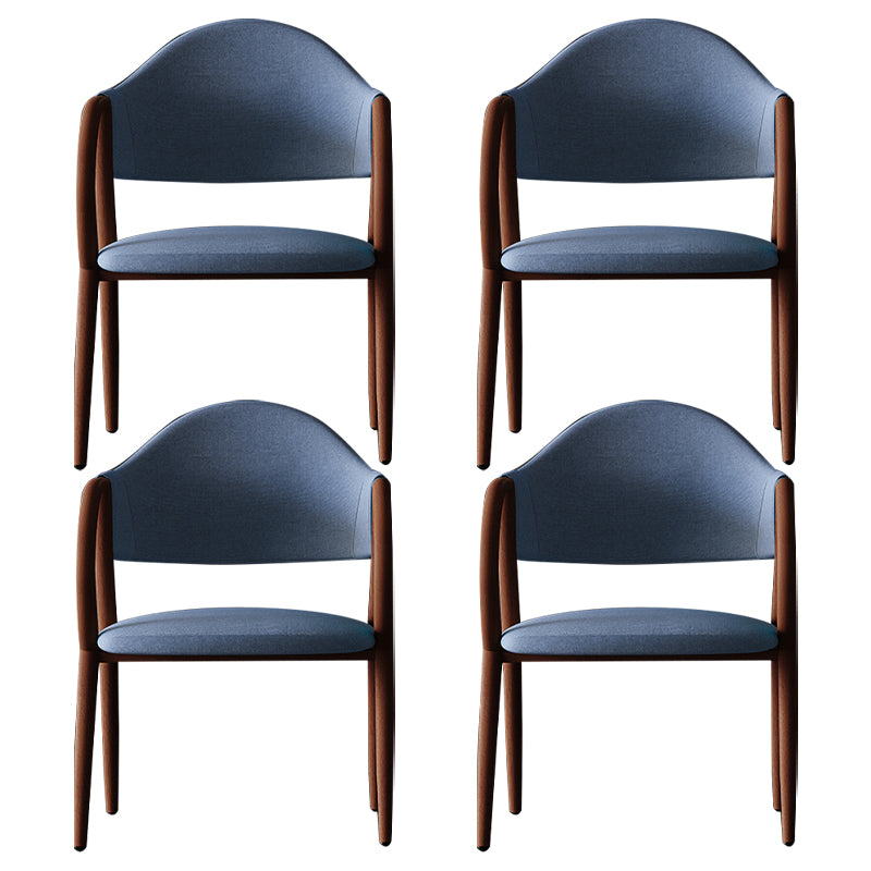Fauteuil de restaurant en cuir industriel, chaise de salle à manger à dossier ouvert avec pieds en métal
