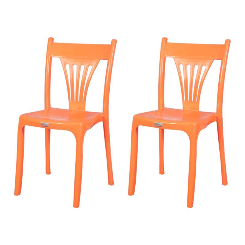 Sillas de comedor de estilo moderno, silla lateral sin brazos de plástico para cocina