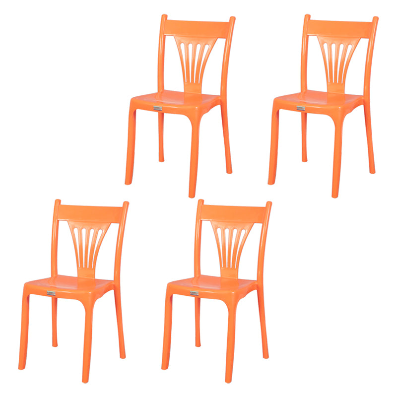 Sillas de comedor de estilo moderno, silla lateral sin brazos de plástico para cocina