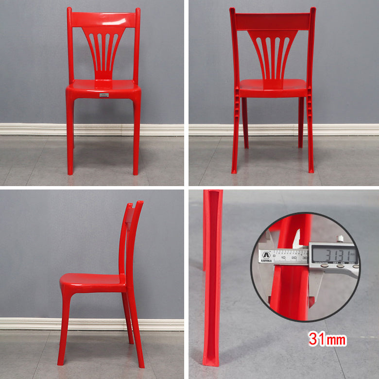 Sillas de comedor de estilo moderno, silla lateral sin brazos de plástico para cocina