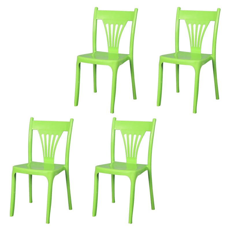 Sillas de comedor de estilo moderno, silla lateral sin brazos de plástico para cocina