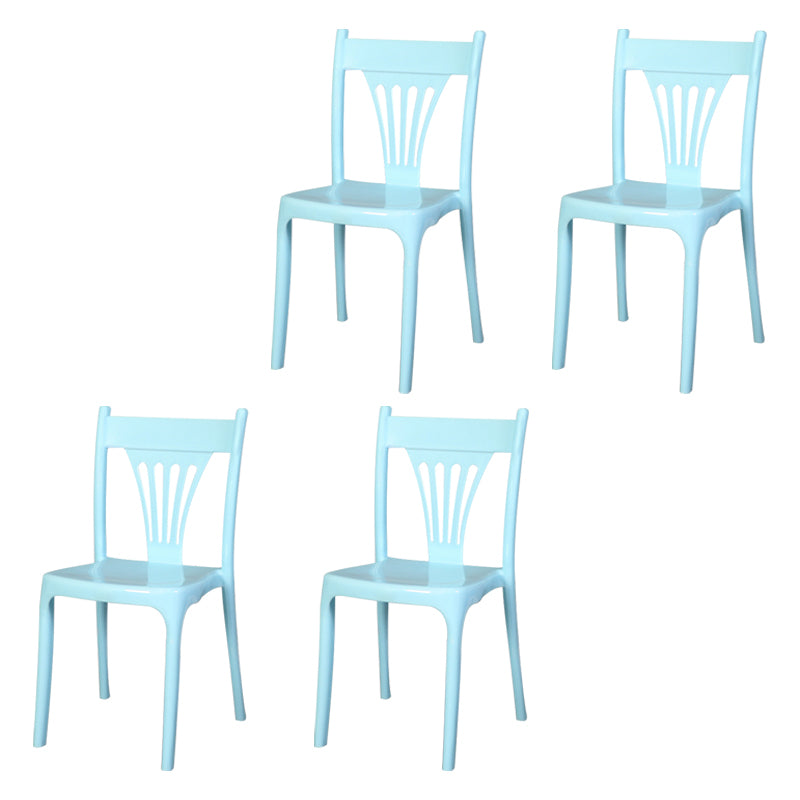 Sillas de comedor de estilo moderno, silla lateral sin brazos de plástico para cocina