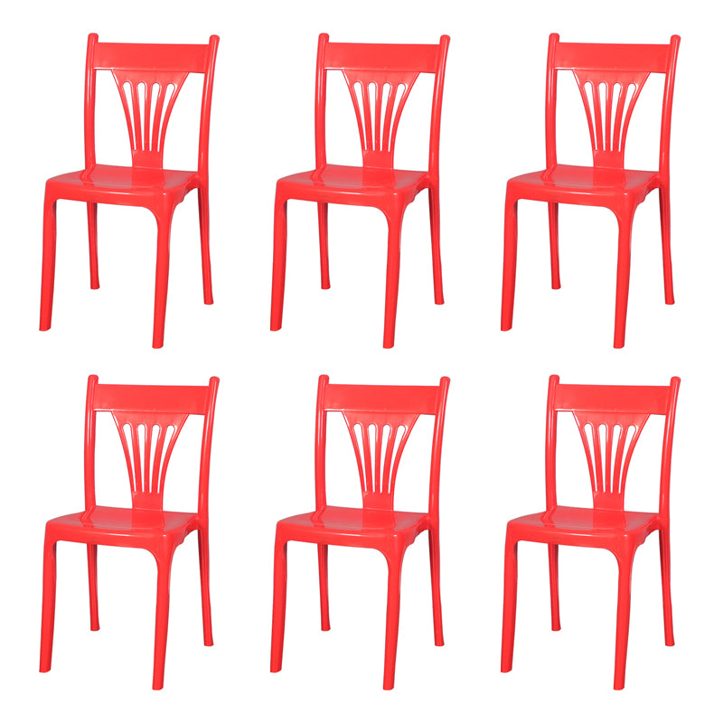 Sillas de comedor de estilo moderno, silla lateral sin brazos de plástico para cocina