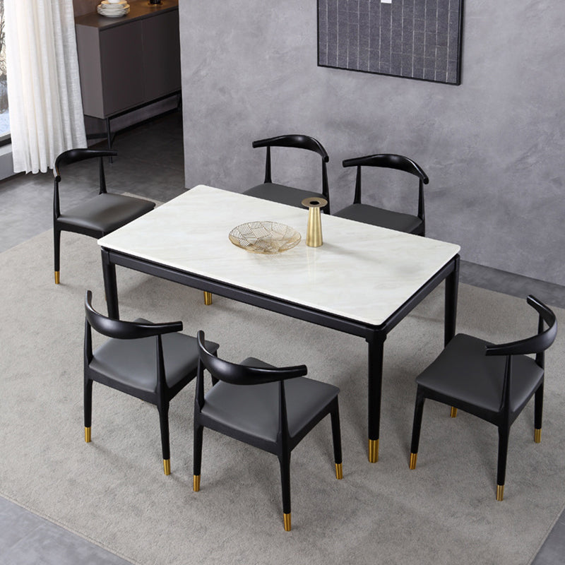 Silla lateral interior escandinava Silla de comedor tapizada con respaldo abierto de madera