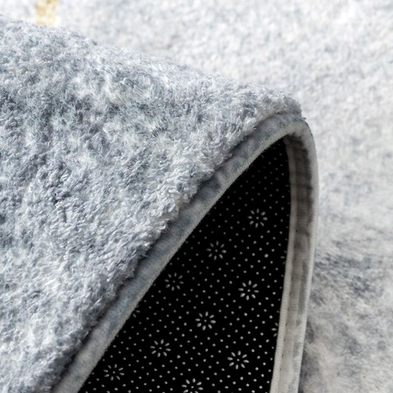 Modern geometrisch patroongebied Tapijtgrijs Grijs Polyester Area Tapijt Non-Slip Backing Rug voor slaapkamer