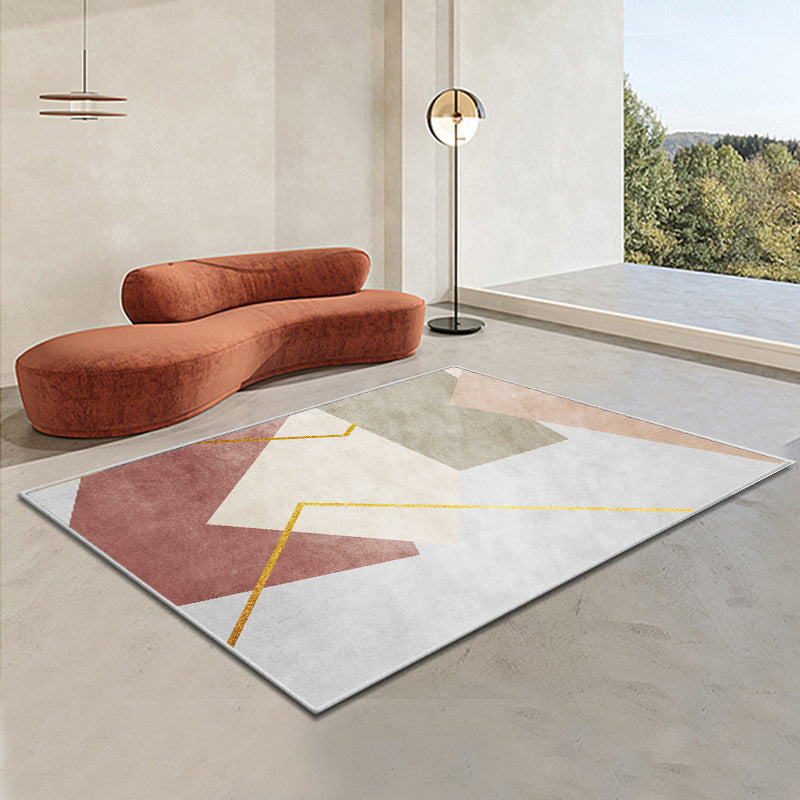 Moderne woonkamer Tapijtkleurige kleurblok Polyester Area Tapijt Non-slip achtergrondgebied Tapijtdap