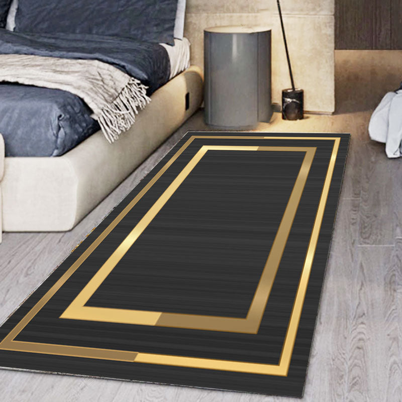 Blauwe woonkamer vloerkleed geometrisch patroon polyester gebied tapijt vlek resistent tapijt