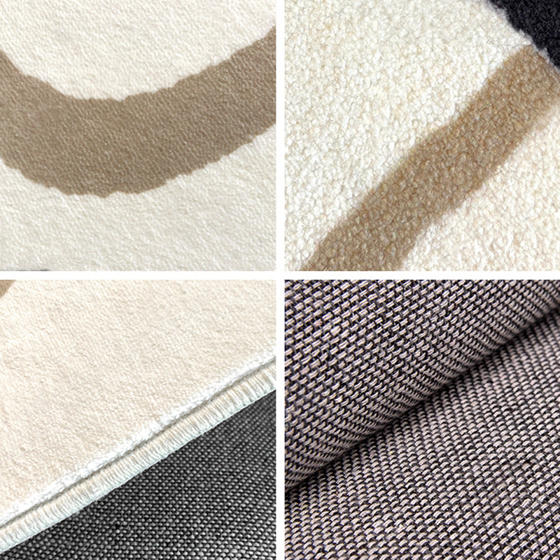 Wit modern tapijt abstract patroon polyester gebied tapijt wasbaar wasbaar gemakkelijke tapijt voor salon