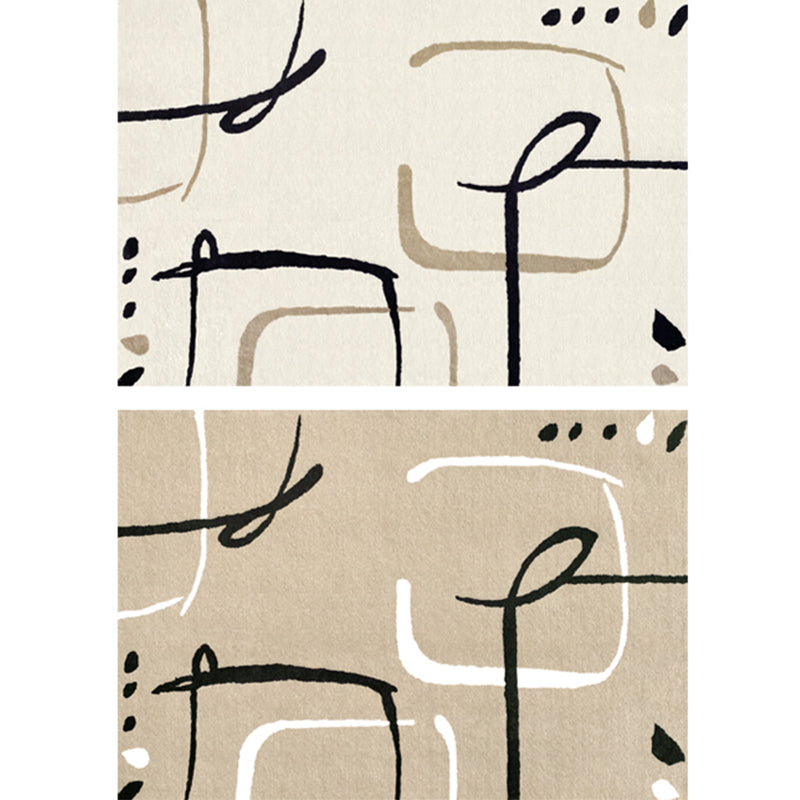 Wit modern tapijt abstract patroon polyester gebied tapijt wasbaar wasbaar gemakkelijke tapijt voor salon