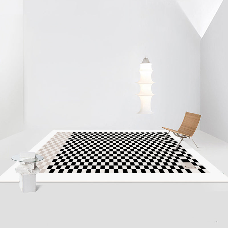 Contemporary Polyester Rug Novelty Geometric Print Carpet Non-Slip Area Rug for Living Room