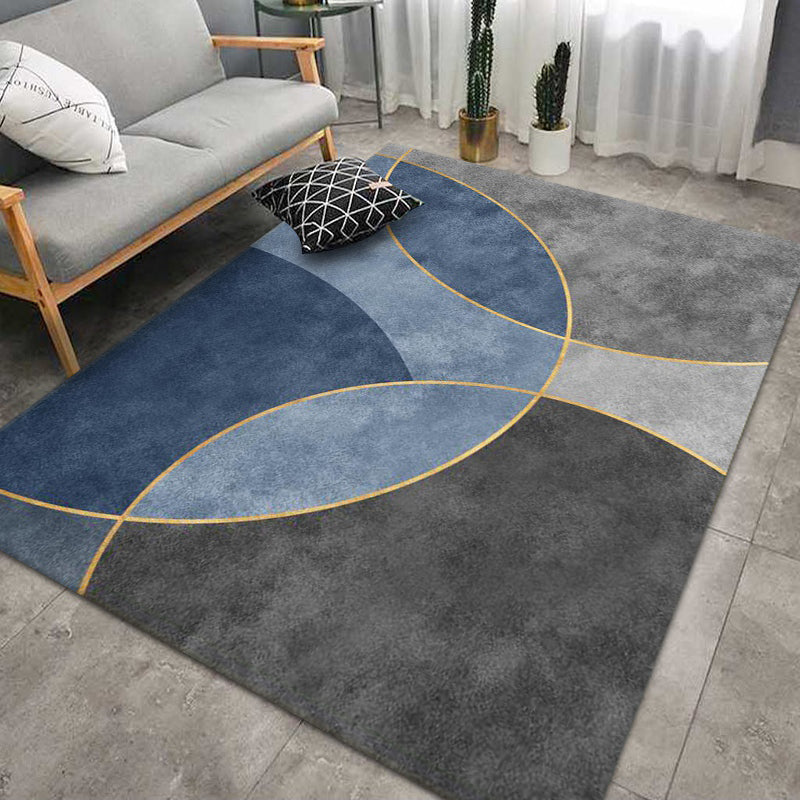 Nordic Area Carpet Contemporary Rug Washable Stain Resistant Polyester Rug for Home Decor