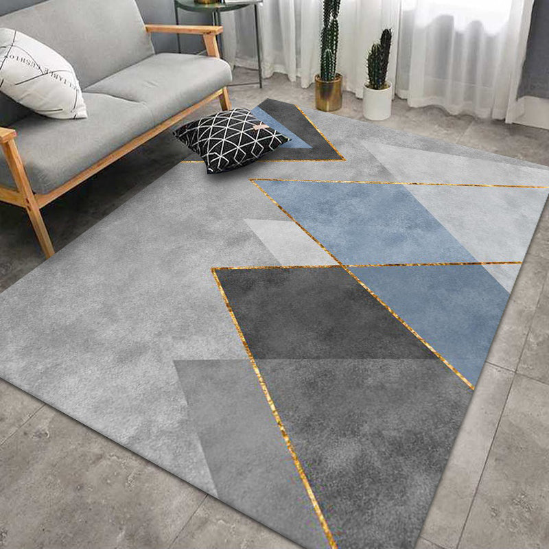 Nordic Area Carpet Contemporary Rug Washable Stain Resistant Polyester Rug for Home Decor
