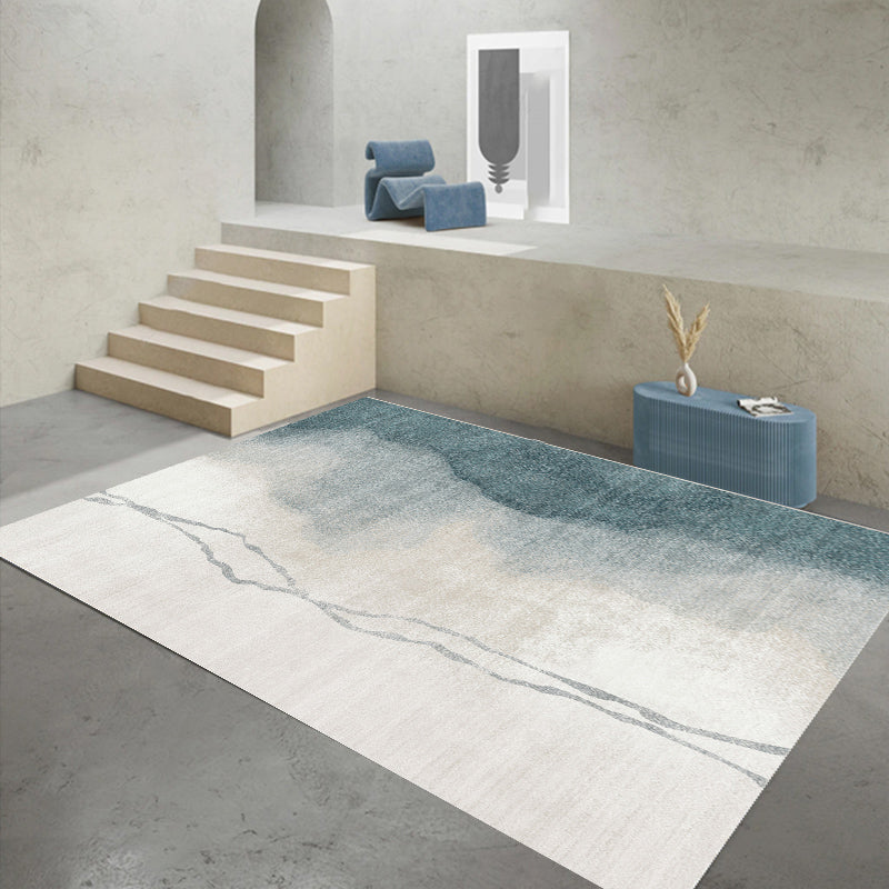 Modern Ombre Pattern Rug Polyester Indoor Carpet Non-Slip Backing Area Rug for Living Room