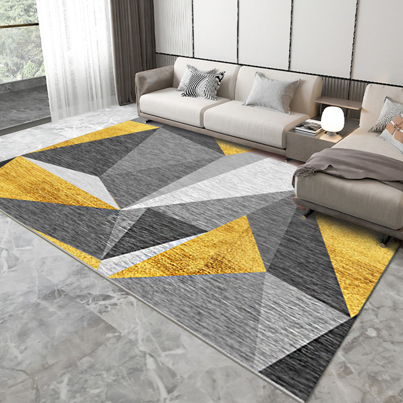 Bunt moderner Teppich Geometrisches Muster Polyester Fläche Teppich Färbung Resiatnt Teppich für Wohnkultur